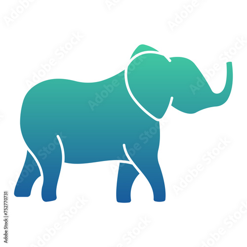 Elephant Flat Gradient Style