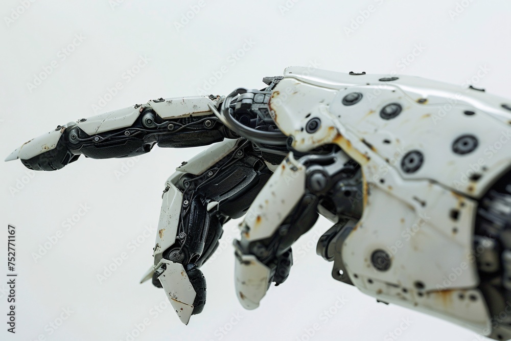Fototapeta premium Robotic Hand Pointing at the Future A Glimpse into the World of Artificial Intelligence Generative AI