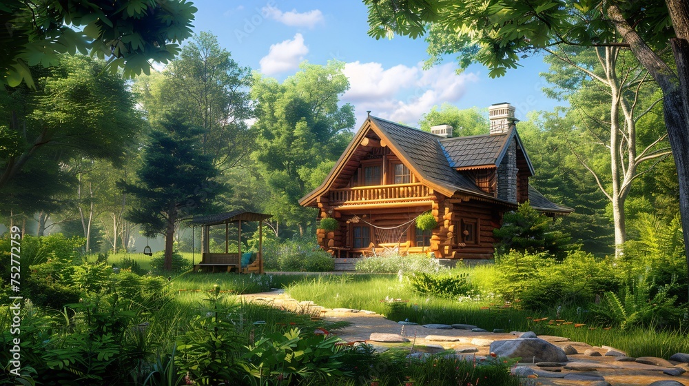 A Cozy Cabin in the Woods A Perfect Getaway for a Monthly Retreat Generative AI