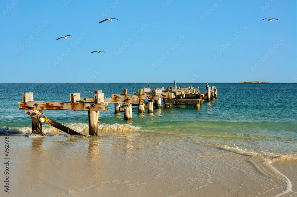 Heritage Memorial Site,The original Jurien Jetty was built c1885 for Walter Padbury to ship out wool, kangaroo, cattle and horse hides. It was of timber pile and plank construction .