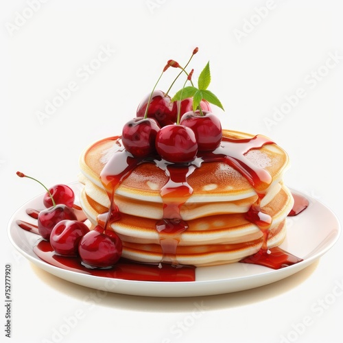 Cherry Topped Pancakes