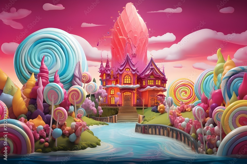 Kaleidoscopic Candyland: Surreal Sweet Symphony Kaleidoscopic Candyland: Surreal Sweet Symphony