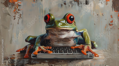 frog working
