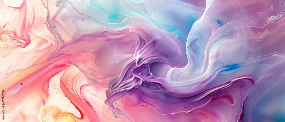 Abstract colorful fluid art with swirling patterns in high resolution