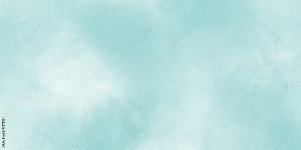 grunge light ocean blue shades watercolor background clouds texture backdrop, blue watercolor cloudy sky concept watercolor texture background, Blue sky with white cloud and cloudy stains.
