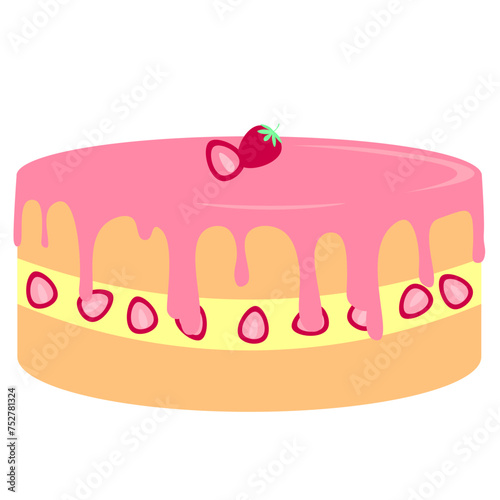 Strawberry Pudding Cake