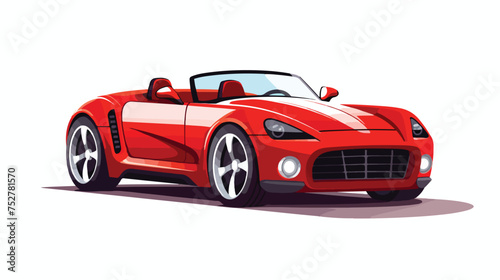 Roadster car vehicle flat style icon design Transport © Vector