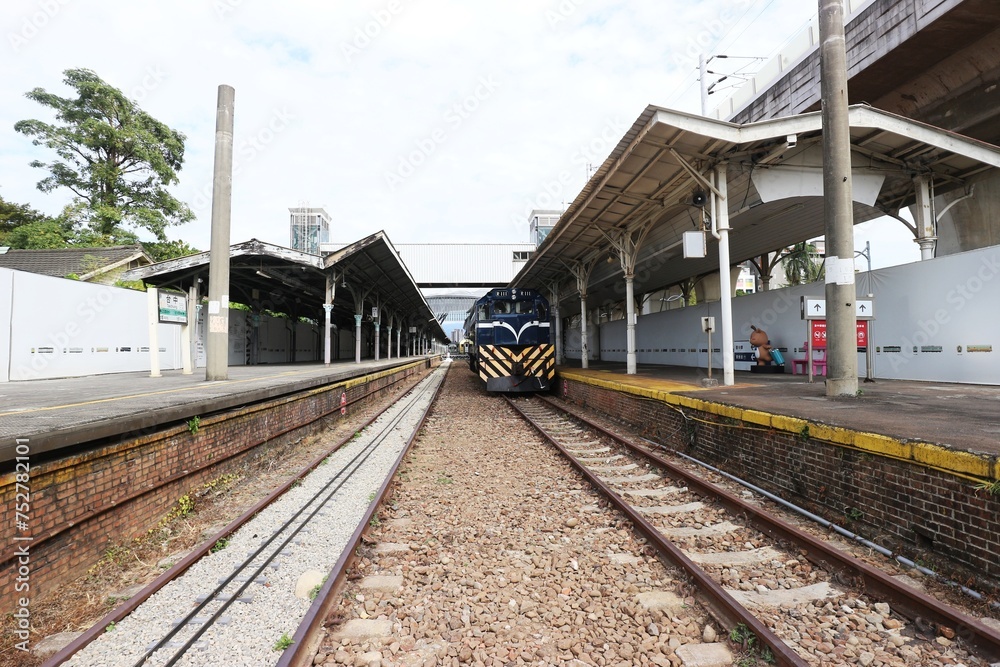 Naklejka premium 台湾 台中旧駅