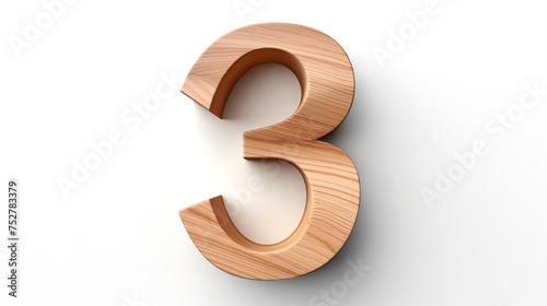 Scandinavian Chic: Number 7 and 3 and 0 in Scandinavian Style with White Background photo