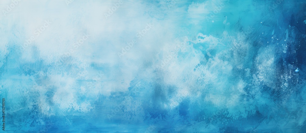 Soothing Blue and White Abstract Painting with Fluid Brushstrokes and Calming Aesthetic