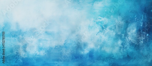 Soothing Blue and White Abstract Painting with Fluid Brushstrokes and Calming Aesthetic © Ilgun