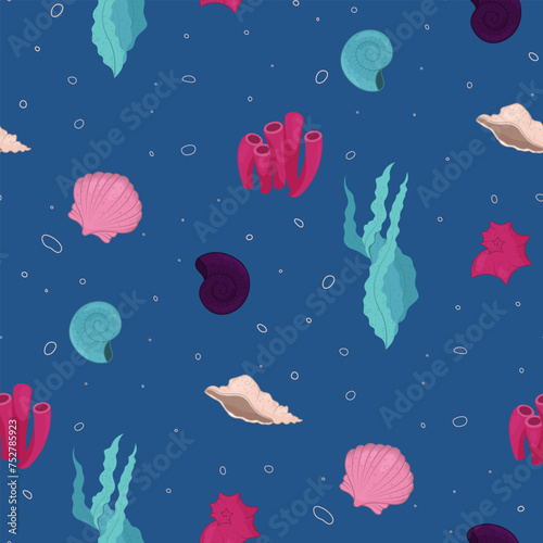 marine seamless pattern