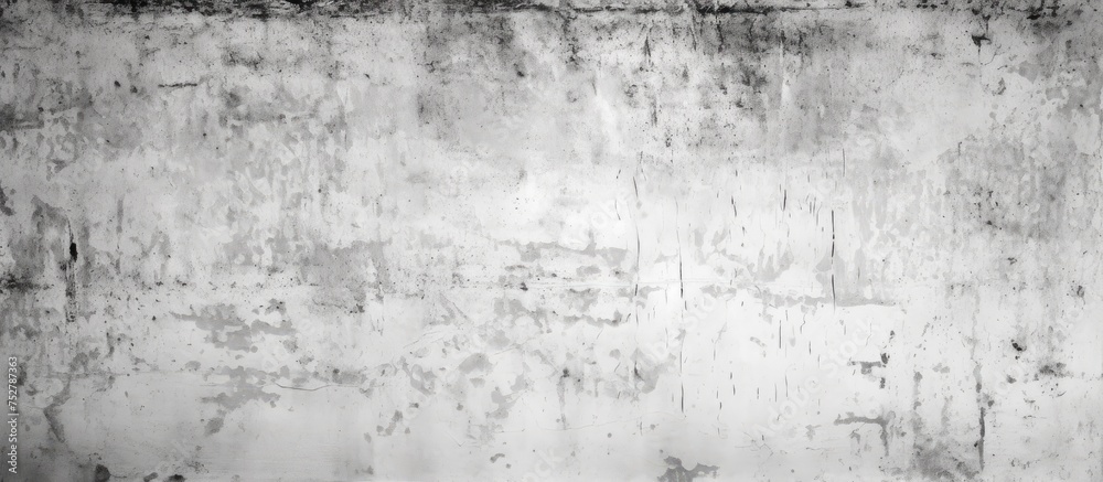 Obraz premium Abstract Monochrome Texture of Weathered Wall with Irregular Pattern of Cracks and Creases