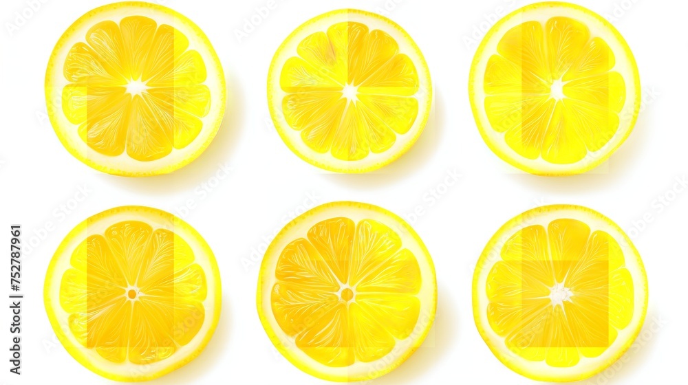 Citrus Elegance: Top View of Ripe Slice Texture of Citrus Fruit