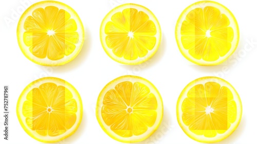Citrus Elegance: Top View of Ripe Slice Texture of Citrus Fruit