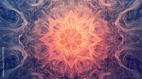 Relaxing mandala coloring peaceful meditation abstract