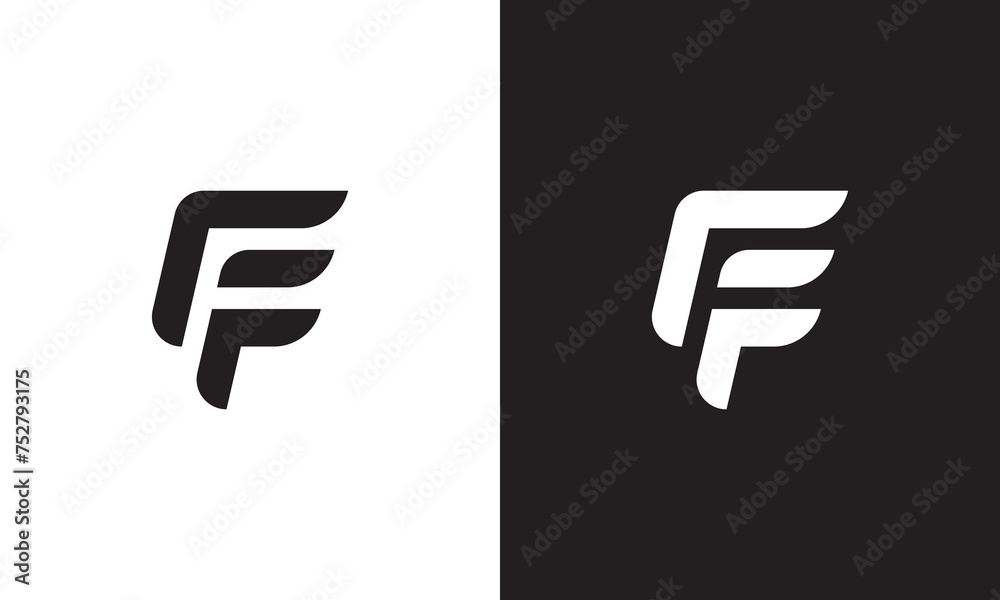 EF logo, monogram unique logo, black and white logo, premium elegant logo, letter EF Vector minimalist