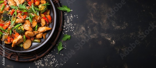 Vibrant Vegan Buddha Bowl with Colorful Fresh Veggies, Quinoa, and Avocado on Ceramic Plate