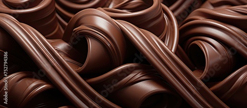 Rich and Decadent: Tempting Chocolate Delights on a Scrumptious Chocolate Background photo