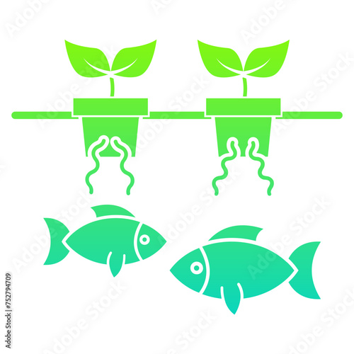 Aquaponics Flat Gradient Style