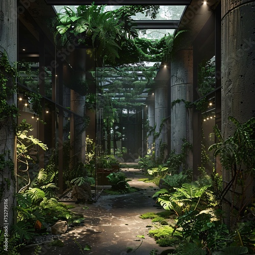 Amazonian Jungle-Inspired Indoor Garden A Monthly Event for Eco-Conscious Trendsetters Generative AI