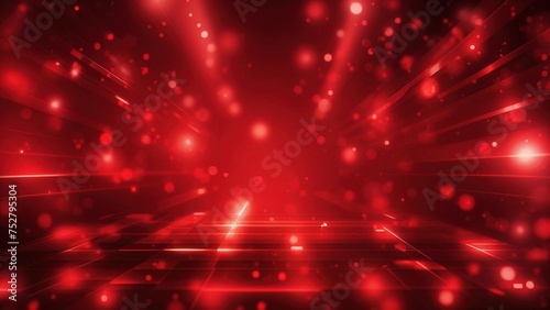 Red geometric abstract technology background