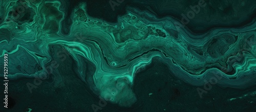Dynamic Green and Black Abstract Pattern Background with Flowing Wave Design