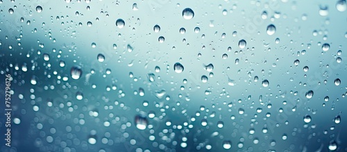 Mesmerizing Macro View of Rain Droplets on a Transparent Glass Window