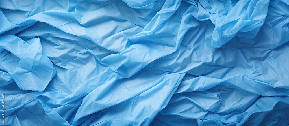 Obraz premium Abstract Blue Background Texture with Crumpled Paper Effect for Creative Projects