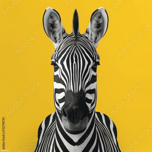 Fantasy meets wildlife in this surreal illustration of a lion-headed zebra