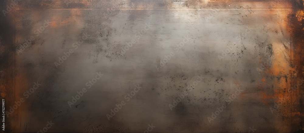 Weathered Rustic Texture on Old Metal Plank - Artistic Painting of Aged Industrial Surface