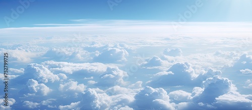 Awe-Inspiring View of the Sky and Clouds captured from an Airplane Window