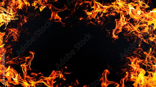 Fire flames frame overlay
