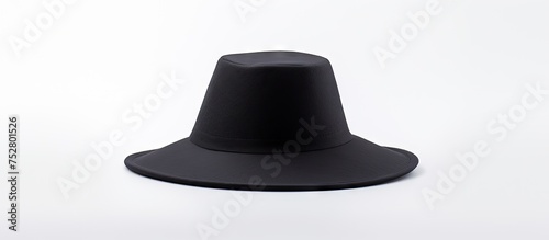 Stylish Black Hat Isolated on Clean White Background for Fashion Design Concepts