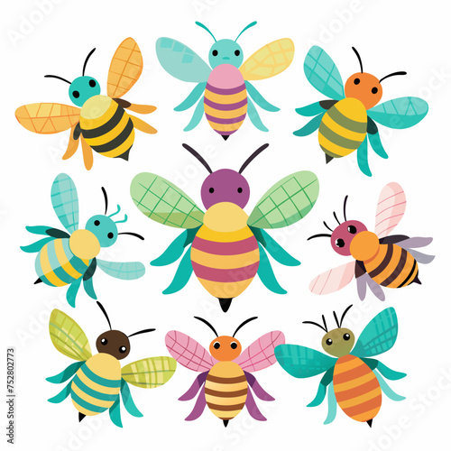 bee swarm, family, queen bee, bees © Silaya Elena