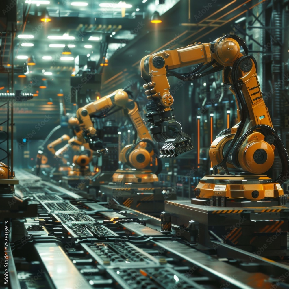 Detailed 3D augmentation in a World Economic setting showcasing automation and investment for growth Detailed 3D augmentation in a World Economic setting showcasing automation and investment for growth