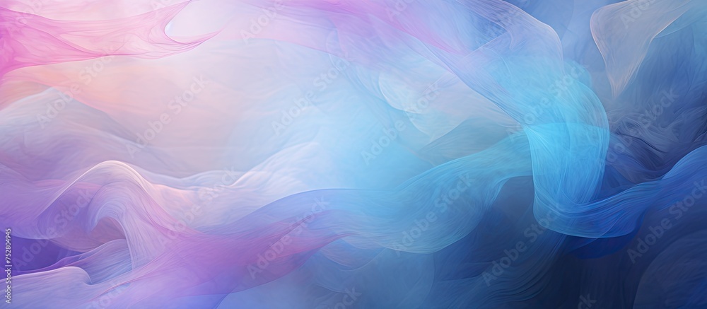 Vivid Blue and Pink Abstract Background with Dynamic Swirling Patterns and Ethereal Design Elements