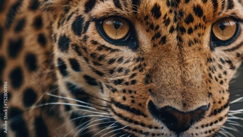 Close-up leopard face © RENDISYAHRUL
