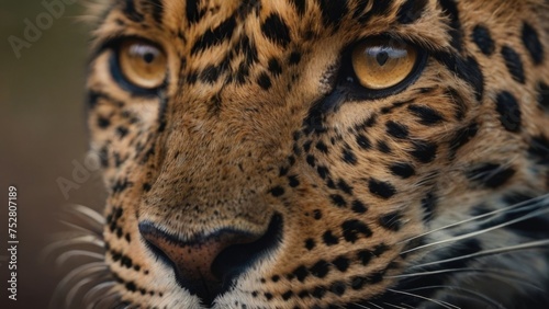 Close-up leopard face