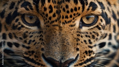 Close-up leopard face © RENDISYAHRUL