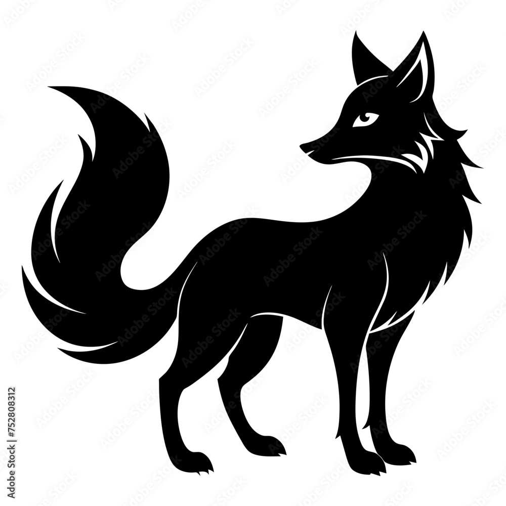 Fox animal wildlife Silhouette vector illustration Fox animal wildlife Silhouette vector illustration