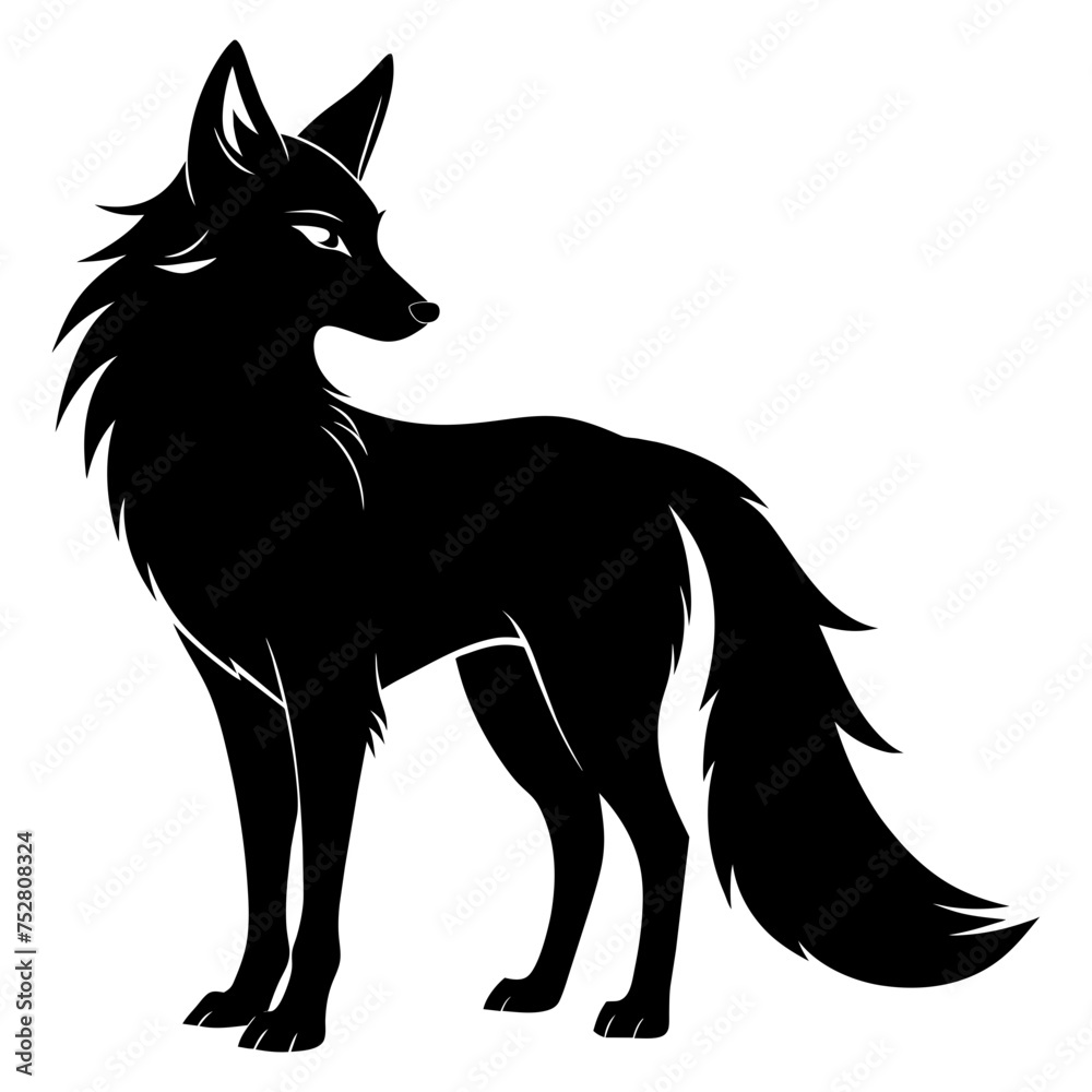Fox animal wildlife Silhouette vector illustration Fox animal wildlife Silhouette vector illustration