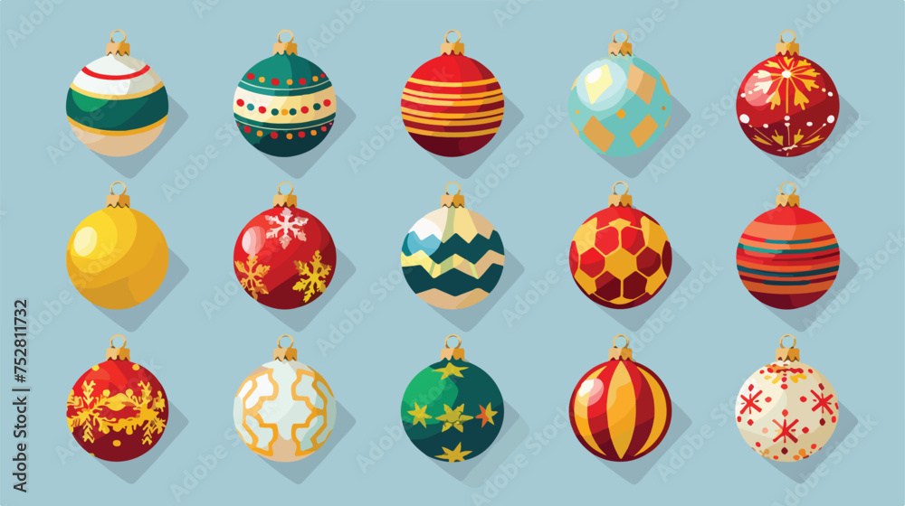 Christmas ball icon design vector Flat vector