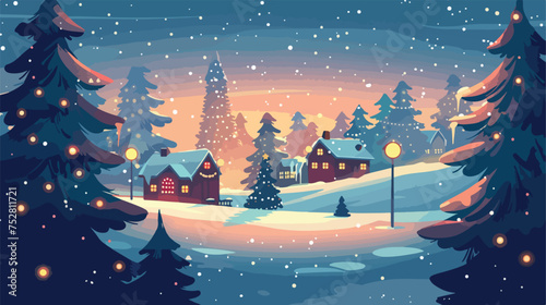 Christmas Background. Vector Illustration. Flat vector