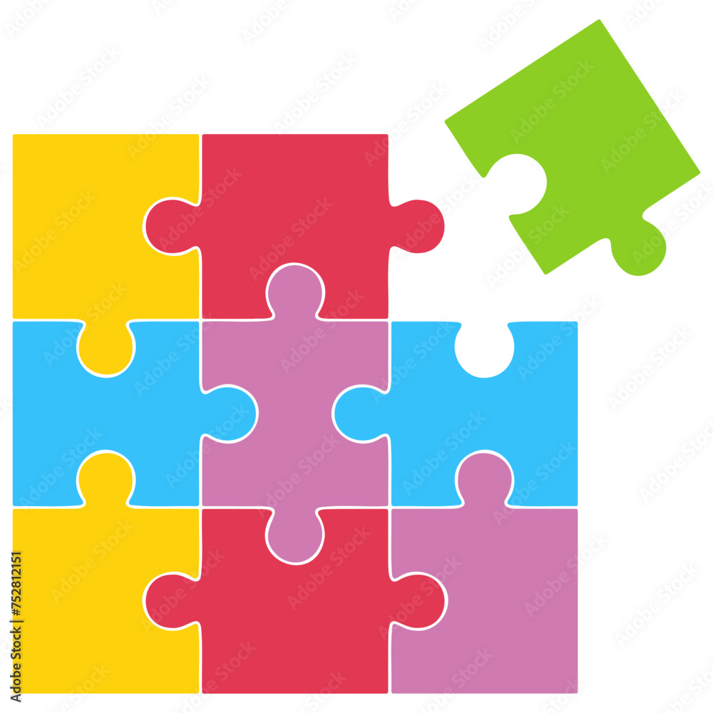 Colorful Puzzle Element Colorful Puzzle Element