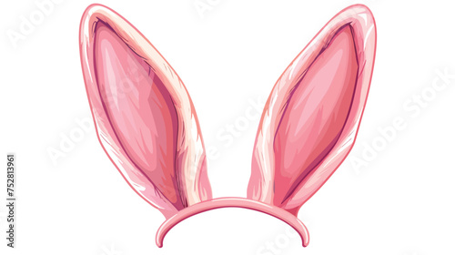 Easter bunny ears mask vector illustration. Oster rabbit
