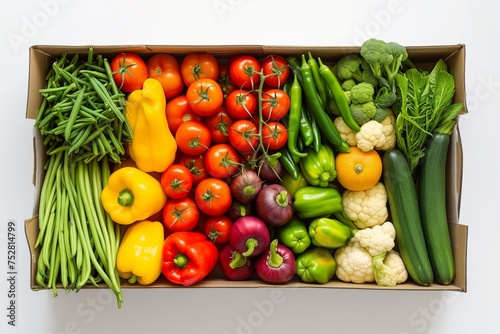 The Freshness of Organic Vegetables in a Traditional Basket