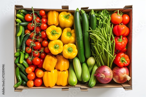 The Freshness of Organic Vegetables in a Traditional Basket
