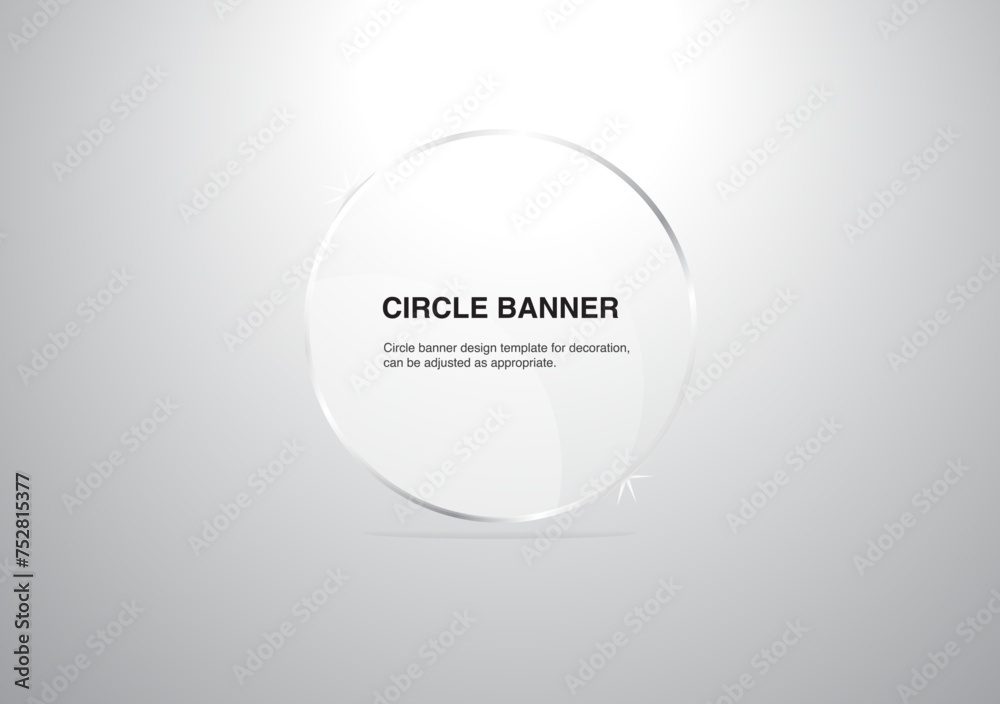 silver glowing circle frame with text on background silver glowing circle frame with text on background