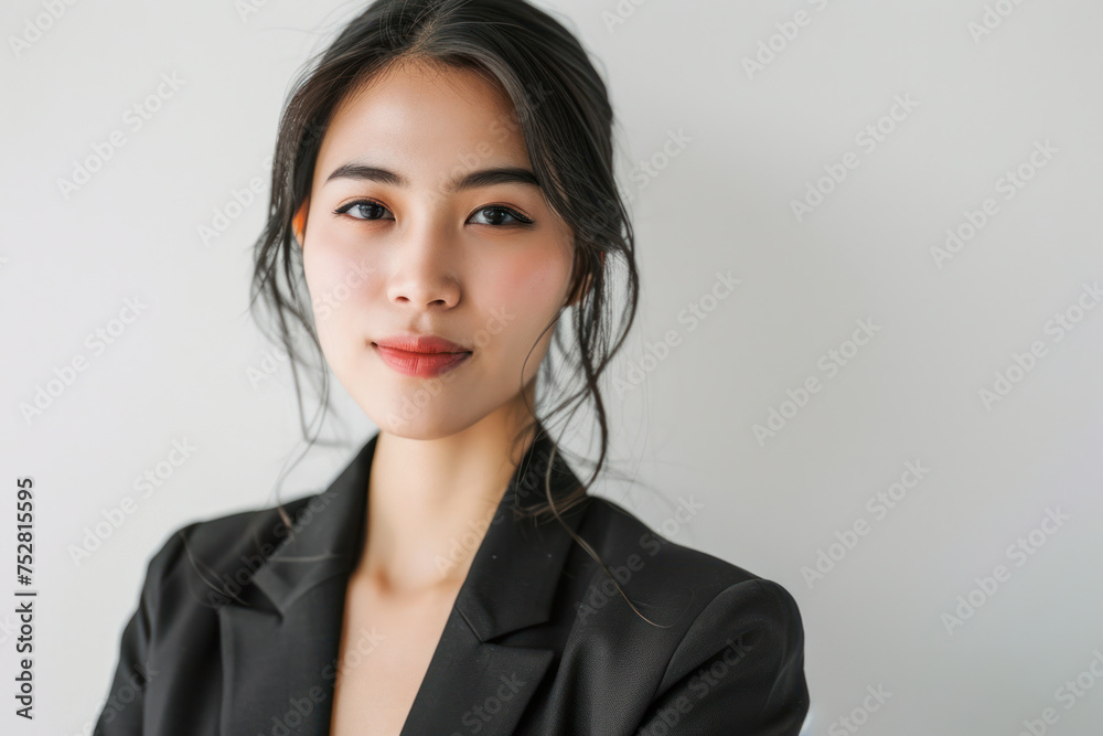 Confident businesswoman in modern office attire. Professional portrait. Confident businesswoman in modern office attire. Professional portrait.